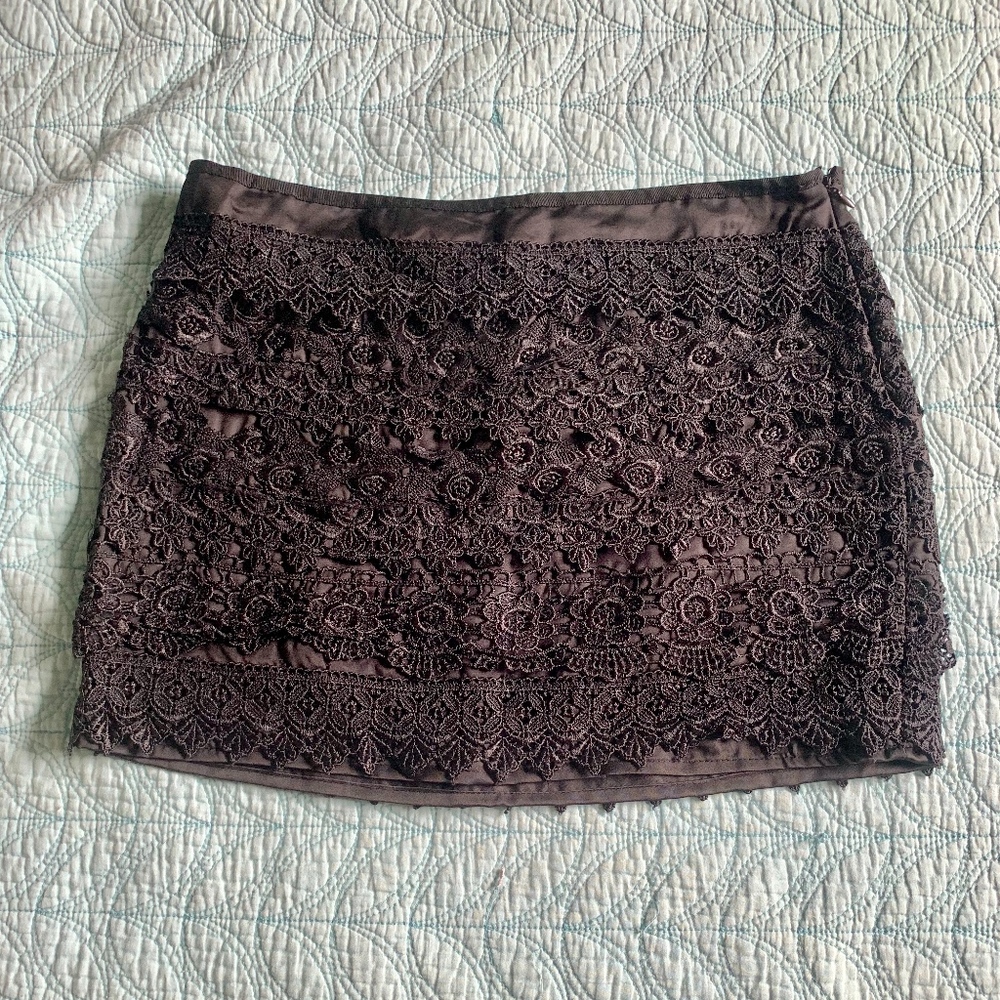 NWT Black Lace Mini Skirt